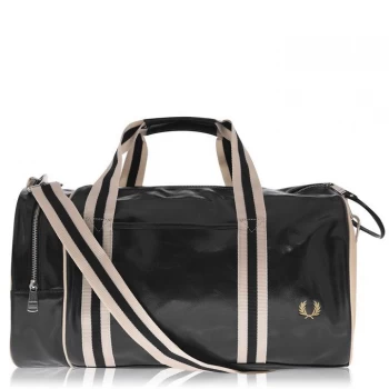 Fred Perry Classic Barrel Bag - Black-EcruD57