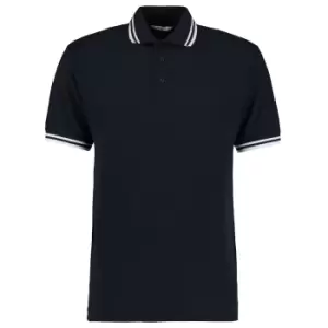 Kustom Kit Mens Tipped PiquA Short Sleeve Polo Shirt (M) (Navy/White)