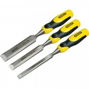 Stanley 3 Piece Dynagrip Bevel Edge Chisel Set