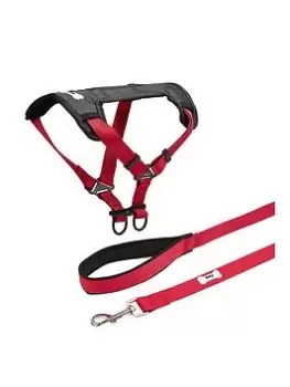 Bunty Small Red Strap 'N' Stroll Pet Harness With Red Middlewood Lead - Large