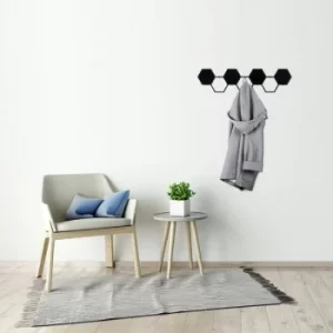 Hexagon Black Metal Wall Hook