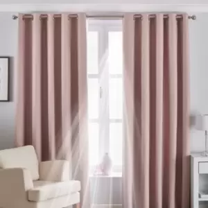 Riva Paoletti Eclipse Ringtop Eyelet Curtains (168 x 229 cm) (Blush) - Blush