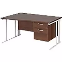 Dams International Wave Desk MCM14WLP2WHW 1,400 x 725 x 800 - 990 mm