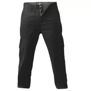 Duke London Mens Cotton Cargo Trousers (40S) (Black)