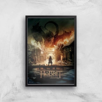 The Hobbit: Battle Of The Five Armies Giclee Art Print - A4 - Black Frame