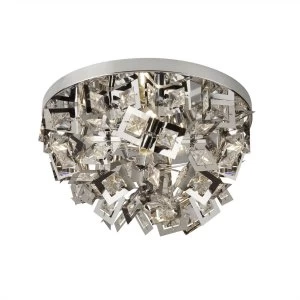 4 Light Flush Ceiling Light Chrome, G9