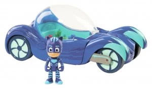 PJ Masks Deluxe Vehicle Cat Boy 7.5cm Figure