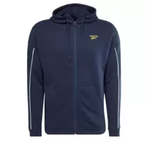 Reebok Workout Ready Piping Zip-Up Sweatshirt Mens - Blue