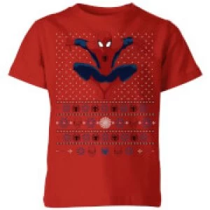 Marvel Avengers Spider-Man Kids Christmas T-Shirt - Red - 11-12 Years