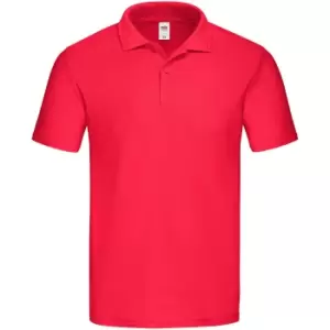 Fruit of the Loom Mens Original Pique Polo Shirt (3XL) (Red)