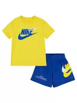 Nike Infant Boys Icon Tee & Short Set, Yellow, Size 18 Months