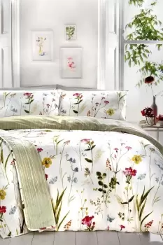 Spring Glade' Haind Painted Floral Print Duvet Cover Set