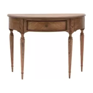 Gallery Interiors Highgate Demi Lune Table in Natural Wood