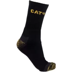 Caterpillar Mens Premium Work Socks (Pack of 3) (11 UK-14 UK) (Black) - Black