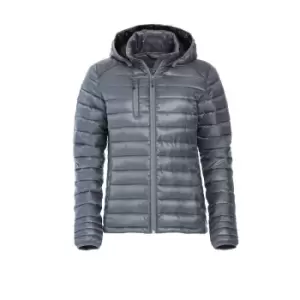 Clique Womens/Ladies Hudson Padded Jacket (S) (Grey)