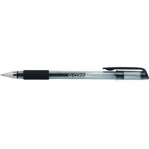 Q-Connect Gel Rollerball Pen Medium Black Pack of 10 KF21716