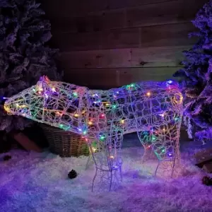 90cm Multicoloured LED Indoor Outdoor Acrylic Christmas Polar Bear Decoration