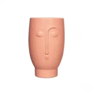 Sass & Belle Face Vase Matt Pink