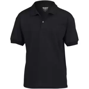 Gildan DryBlend Childrens Unisex Jersey Polo Shirt (S) (Black)