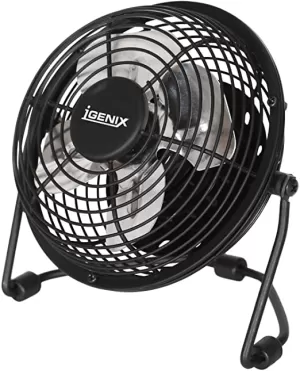 Igenix USB Desk Fan, 4-inch, Black