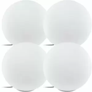 4 PACK IP65 Outdoor Garden Ball Light White Plastic 1x 40W E27 600mm Globe