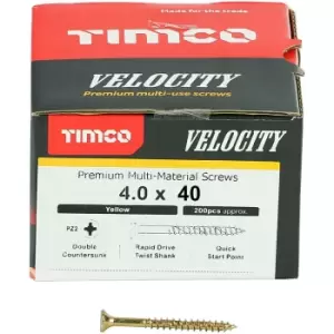 Timco Multi Purpose Countersunk Velocity Screw - 4.0 x 40 (200 pack)