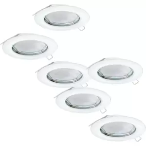 2 PACK 3 PACK Flush / Recessed Ceiling Downlight White Steel 3x 3W GU10