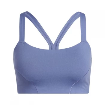 adidas Light-Support Yoga Bra Womens - Orbit Violet / White