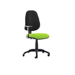 Dynamic Independent Seat & Back Task Operator Chair Height Adjustable Arms Eclipse Plus III Black Back, Myrrh Green Seat High Back