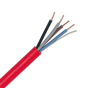 Zexum Red 1.5mm 16A 4 Core and Earth Brown Black Grey Blue Enhanced Fire Resistant LSF BASEC Approved Power Cable - 25 Meter