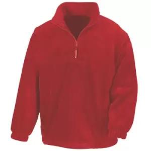 Result Unlined Active 1/4 Zip Anti-Pilling Fleece Top (L) (Red)