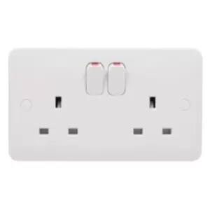 Schneider Lisse 13a 2 Gang Double-pole Switched Socket - GGBL3020D