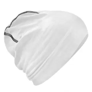 Beechfield Unisex Hemsedal Cotton Beanie (One Size) (White/Black)