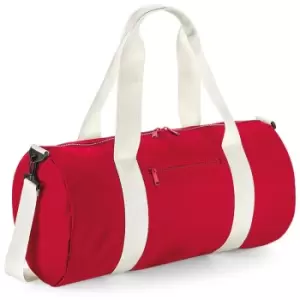 BagBase Original XL Barrel Bag (One Size) (Classic Red/Off White) - Classic Red/Off White