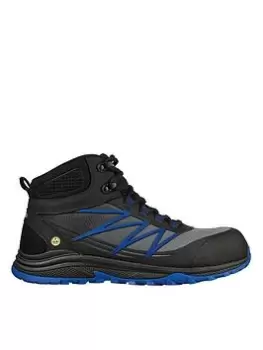 Skechers Work Puxal Lace Up Sneaker Boot With Composite Safety Toe, Black/Blue, Size 10, Men