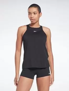 Reebok United By Fitness Perforated Tank Top, Black, Size XS, Women