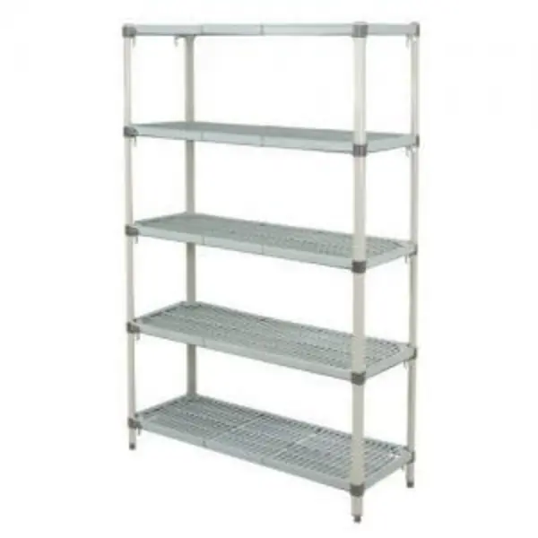 ESE Direct Metromax Q Polymer Shelving, Static, 5 Shelves, Starter, 1590 H x 914 W x 610 D (mm) 323589 Coldroom Shelving