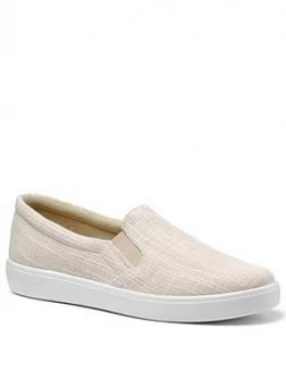 Hotter Tara Canvas Slip On Shoes - Cream