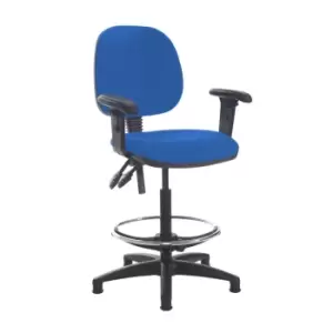 Dams MTO Jota Draughtsmans Chair with Adjustable Arms - Blizzard Grey