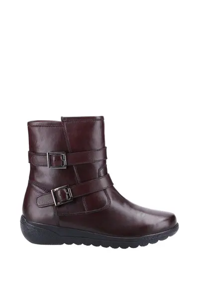 Fleet & Foster Zambia Zip Mid Boot Dark Red