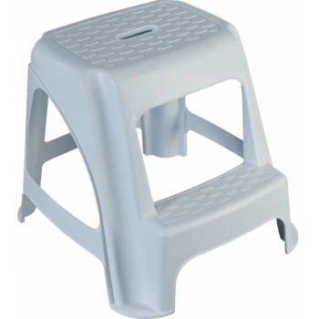 White Plastic Step Stool - Lincoln