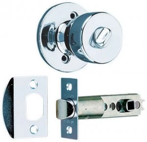 Wickes Privacy Door Knob Set - Chrome 1 Pair