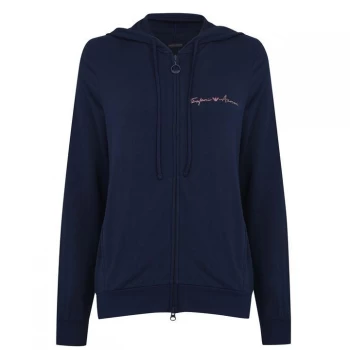 Emporio Armani Signature Zip Through Hoodie Navy Size L Men