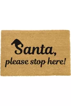 Santa Please Stop Here Doormat