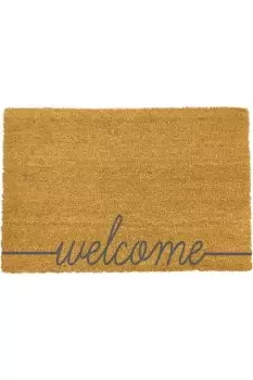 Welcome Scribble Grey Doormat - Regular 60x40cm