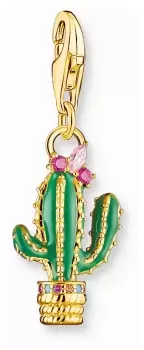 Thomas Sabo 1928-471-7 Cactus Charm Gold Plated Sterling Jewellery