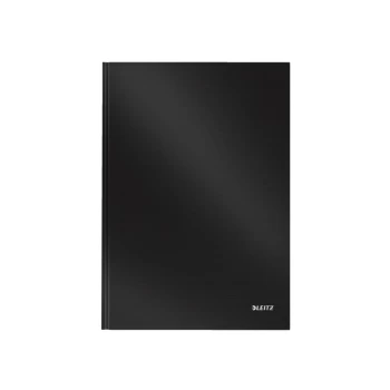 Solid Notebook A4 Ruled with Hardcover 80 Sheets of High Opacity Paper Casebound Black - Outer Carton of 6