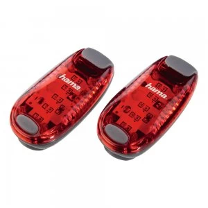 Hama LED safety clamp lights, red, set of 2