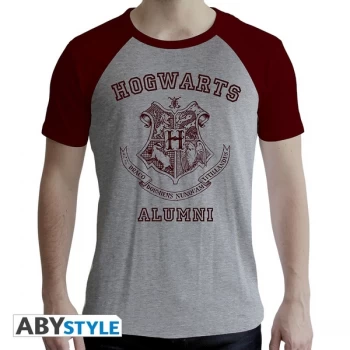 Harry Potter - "Alumni" Mens SS XS T-Shirt - Grey/Red - Premium