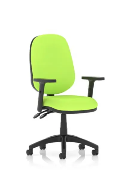 Eclipse II Lever Task Operator Chair Bespoke With Height Adjustable Arms In Lime